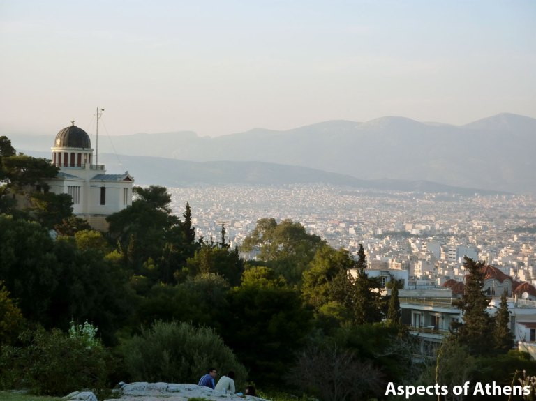 view of Athens and the Observatory